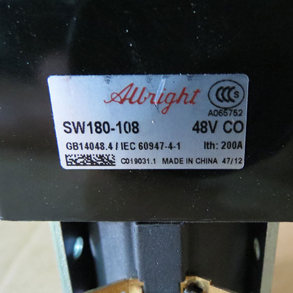 Albright / CURTIS DC Contactor / Solenoid SW180 and SW180B